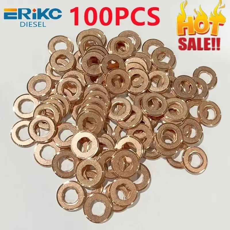 100PC Nozzle Copper Washer F00VC17505 Injector Copper Shim F00VC17504 F00VC17503 F00VC17502 F00VC17506