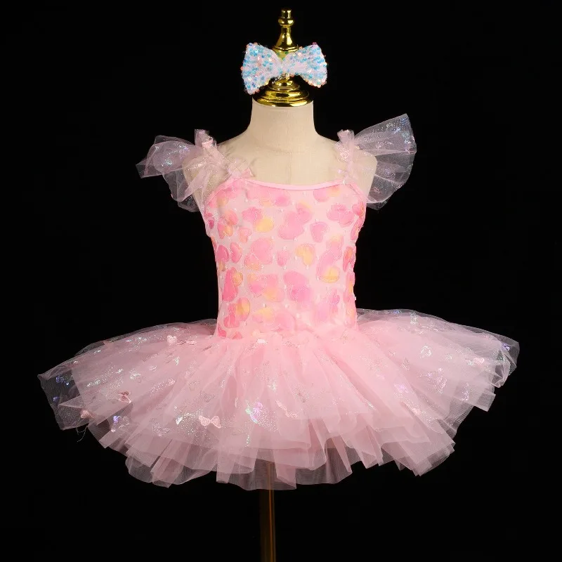 Tutu para meninas novo suspender gaze saia infantil tutu roupas de desempenho crianças