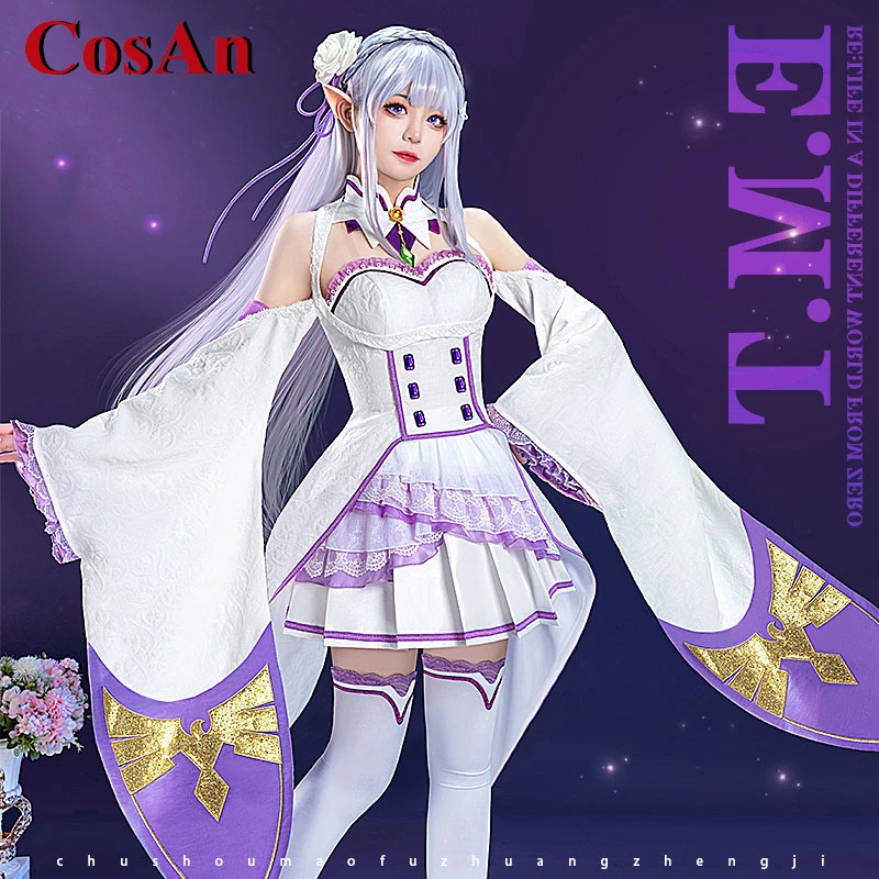 

CosAn Re:Life In A Different World From Zero Emilia Cosplay Costume Edition Dress Activity Role Play Clothing S-XL