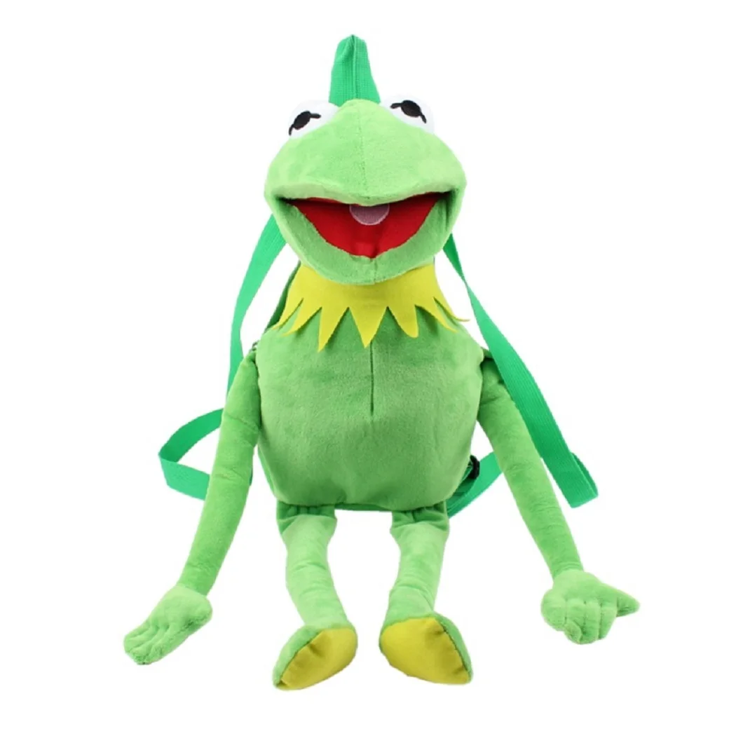 Kermit Der Frosch Lustige Plüschpuppe Handpuppe Schultasche Frosch Tier Plüschtiere Große Puppe Ventriloquist Performance Requisiten für Baby
