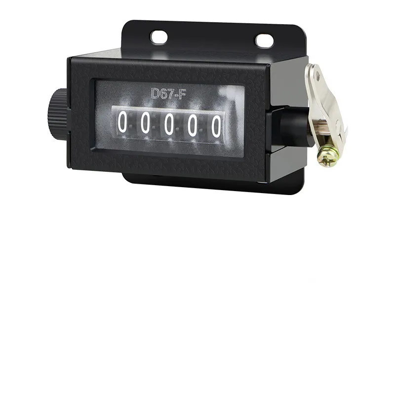 5 Digit Resettable Hand Tally Counter for Machine Integration Pull Type Counting Device with Rotating Return to Mechanism