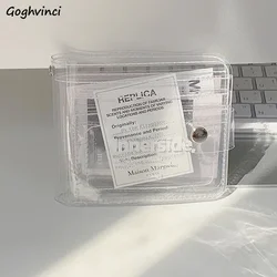 Transparent Brieftaschen Mode Ins Kurze Geld Tasche Karten Halter Münze Folding Klar Brieftasche Tragbare Student Koreanische Ulzzang Geldbörse Neue