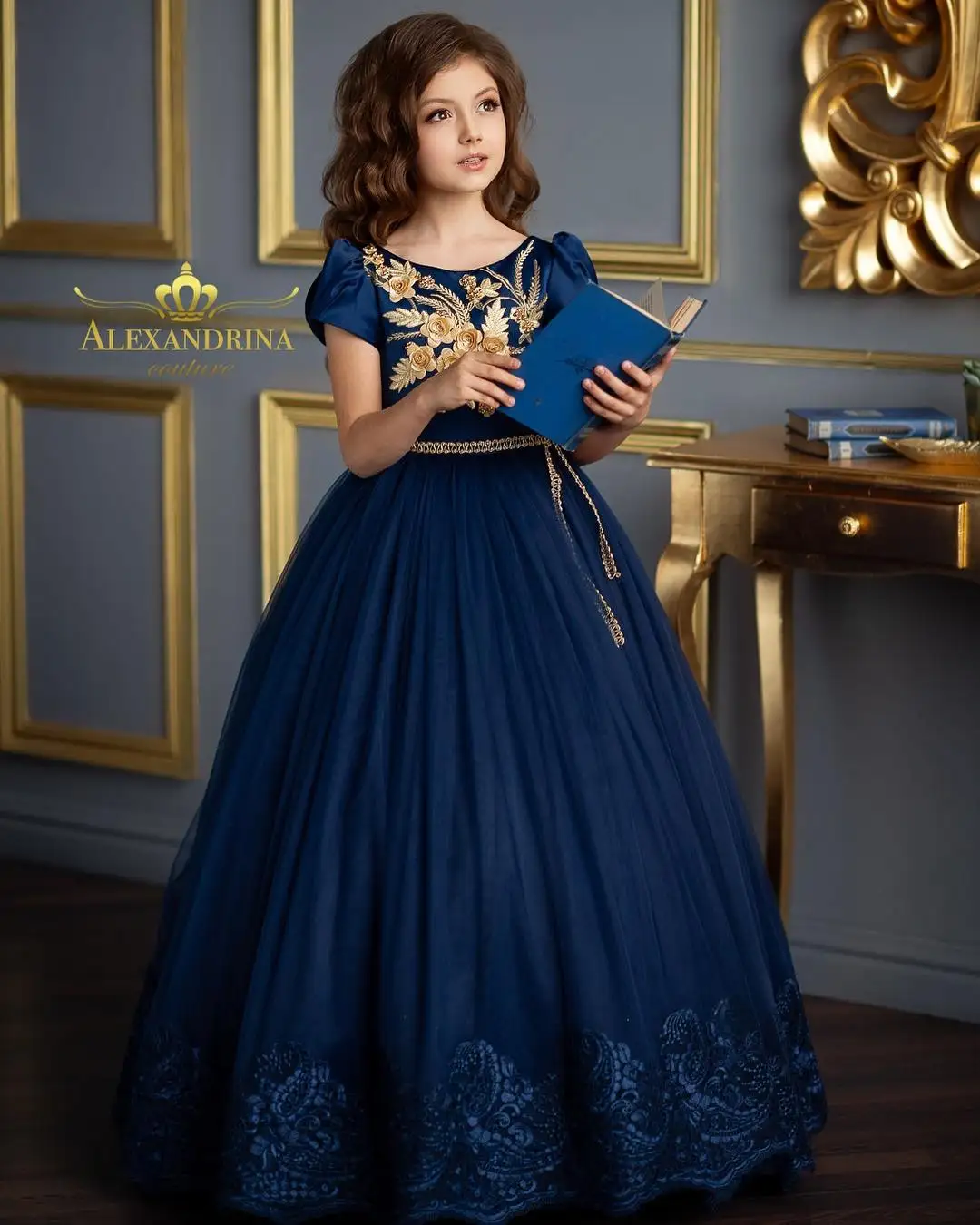 FATAPAESE Princess Flower Girl Dress Multi-layer Fatina Skirt Lace Edge Lush Bows Pearl Belt Long Ribbons Small Hem Elegant Gown