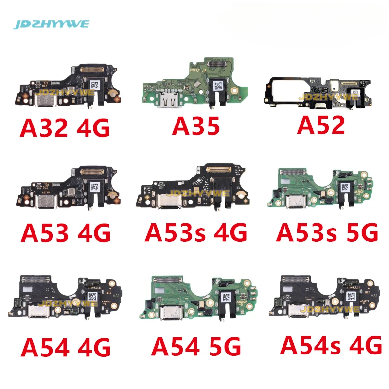 

USB Charge Dock Port Jack Connector Flex Cable For OPPO A32 A35 A52 4G A53 A53S A54 A54S 5G Charging Board Module