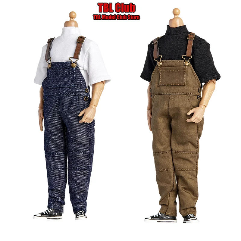 1/12 Scale Male Clothes Solid Color Short Sleeved Shirt Workwear Overalls For Asi3.0 mezco notaman 6-inch Action Figure Soldier