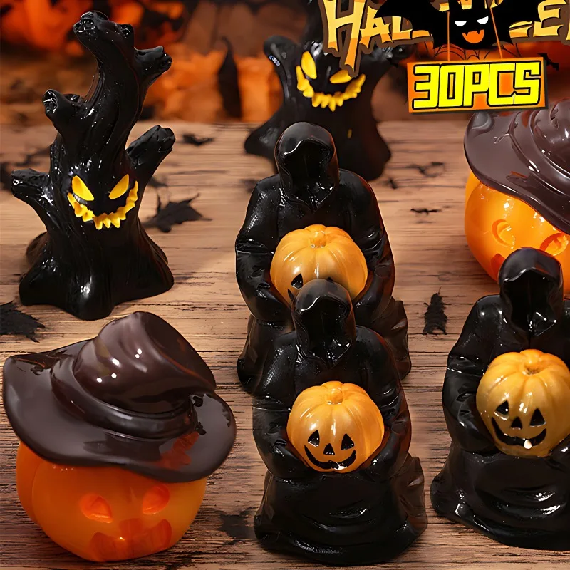 30/3 قطعة هالوين الساحرة اليقطين منزل شجرة سطح المكتب الديكور هالوين لوازم الحفلات منزل مسكون الرعب الدعائم الاطفال الهدايا #1