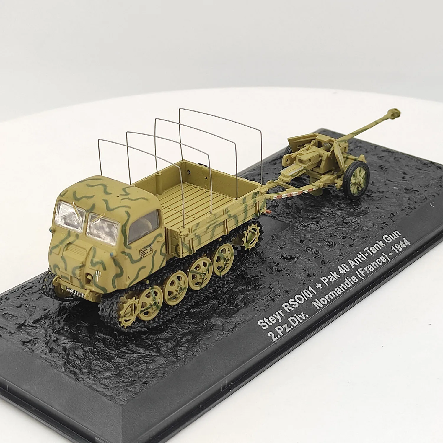 

1:72 Scale Alloy Steyr RSO/01+Pak 40 Anti Tank Model Militarized Combat Track Type Classics Adult Gifts Souvenir Static Display