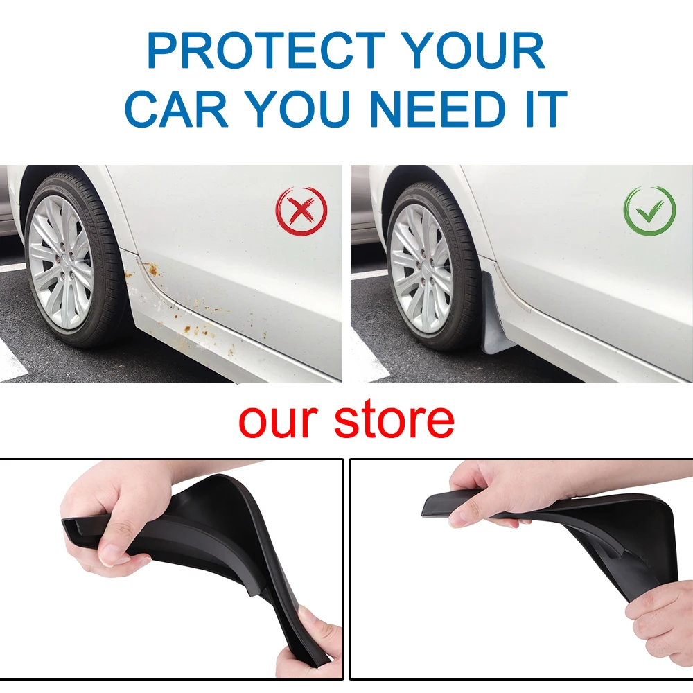 Scratch Resistant Mud Flaps Splash Guards For VW Touran Caddy 4pcs/set Car Accessories Front Rear Mudguards Fender