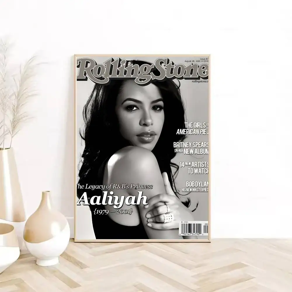 ملصق الممثلة المغني A-Aaliyah HD جدار لزج مقاوم للماء غرفة المعيشة المنزلية غرفة النوم شريط النوم الديكور الجمالي #6