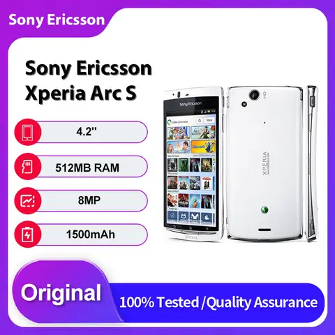 Original Unlocked Sony Ericsson Xperia Arc S LT18i Mobile Phone 4.2 inches 1500mAh 8MP