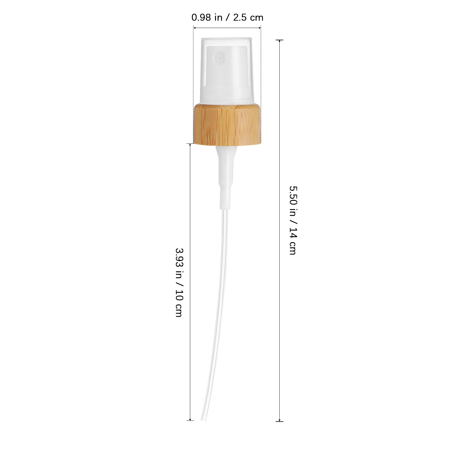 

5 Pcs Pump Accessories Fine Mist Heads White Bamboo Finish 18/410 Spray Tops Universal Fit Secure Seal Refill Tool Perfume