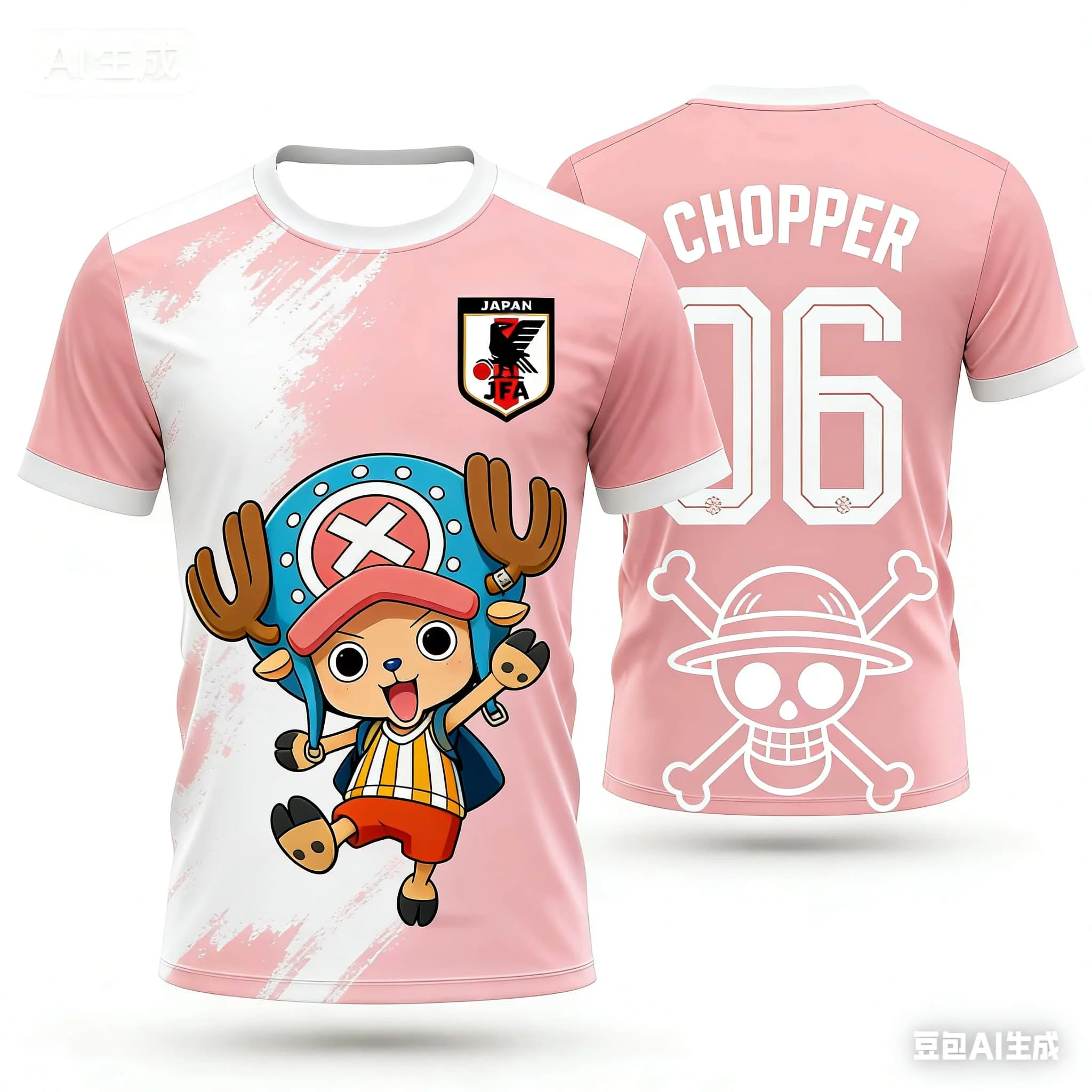 2026 Summer Japan One Piece Luffy Football Jersey Men T-shirt Football Special Jersey Adult Men's Quick-Drying T-shirt view 3