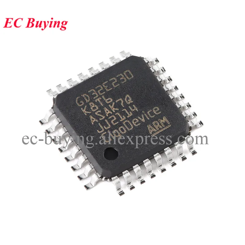 GD32E230K8T6 GD32E230 GD32E GD32 32E230K8T6 LQFP-32 LQFP32 ARM Cortex-M23 32-Bit Mikrokontroler MCU IC Controller Chip Baru