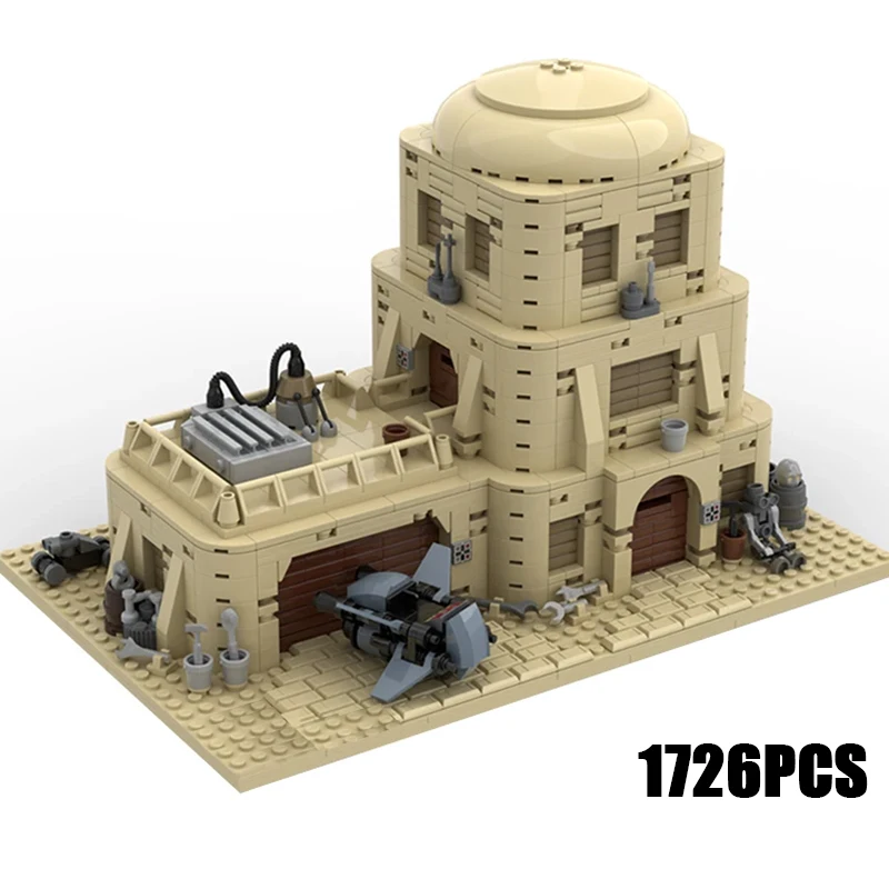 MOC-Construção De Tijolos De Velocidade, Tijolos Modulares, Modelo MOC, Casa Do Deserto, Tecnologia De Filme, Brinquedos De Natal, Conjuntos De DIY, Montagem, Presentes