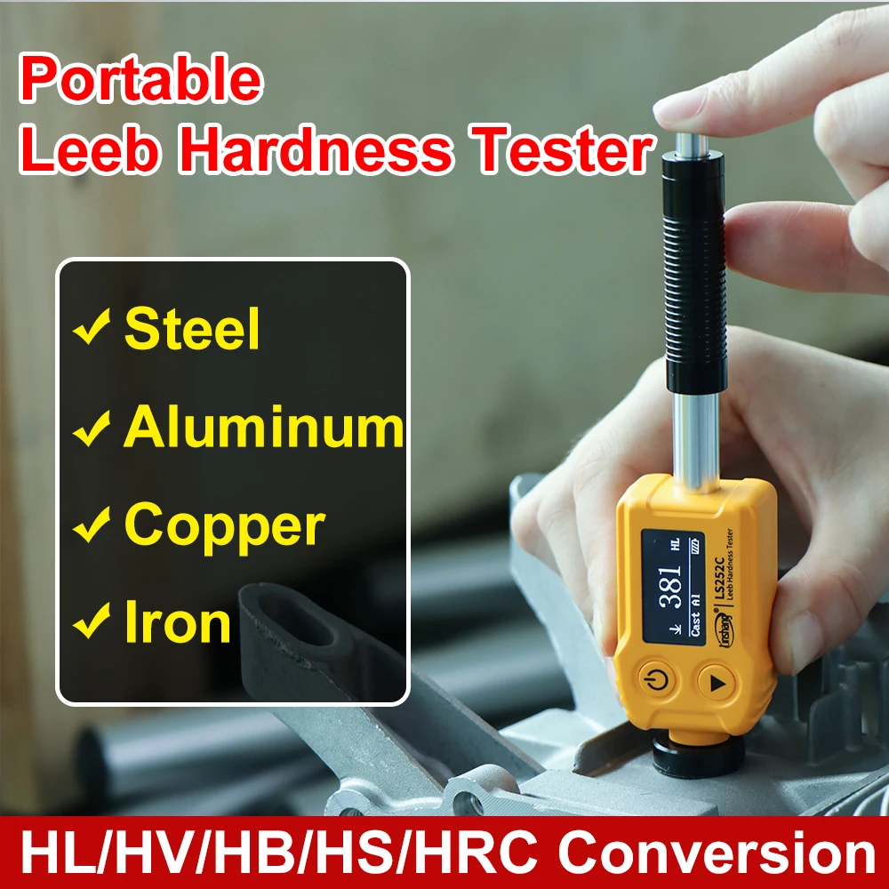 LS252C Pen Type Portable Leeb Hardness Tester Digital Durometer C Impact Device Metal Durometer Steel Leeb Hardness Tester