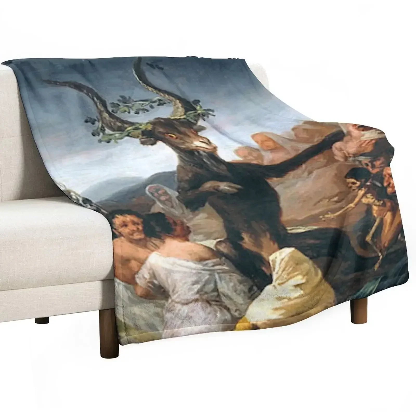 

THE SABATH OF THE WITCHES - GOYA Throw Blanket Bed covers Moving Blankets