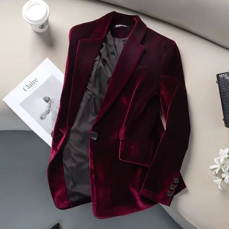 

2025 новый модный костюм высокого качества, пальто, женские корейские свободные пиджаки, женские офисные темпераментные пиджаки, куртка, верхняя одежда, женские топы