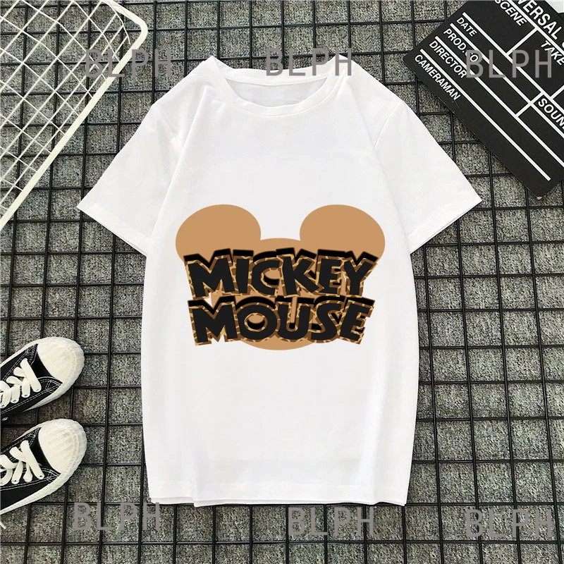 

Disney 2025 New Mickey Mouse T-shirt Harajuku Style Parent-child Suit Short-sleeved Adult And Children Sports Trend