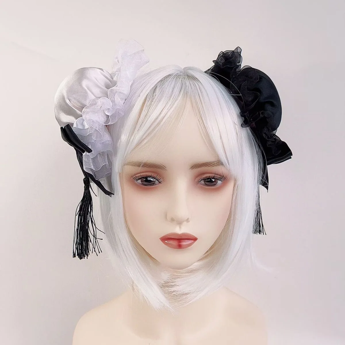 Harajuku คลิปผมผู้หญิงสไตล์ญี่ปุ่นน่ารักอะนิเมะ Headwear Y2K Gothic Hairpins หญิง Bun Headpiece พู่ Lolita อุปกรณ์เสริม