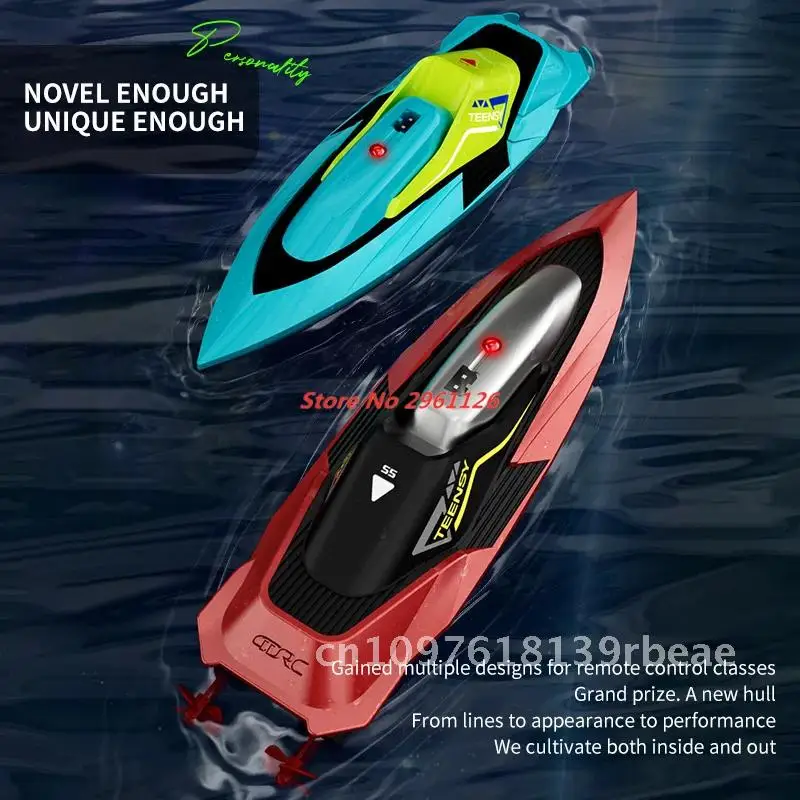 2.4G RC Boat Waterproof Dual Motor High Speed Racing Speedboat Outdoor Boat Summer Water Paly RC Speedboat Racing Boat Toy Gift