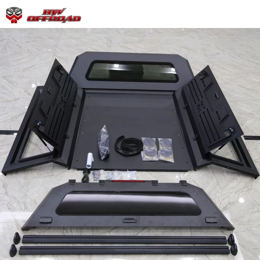 HW 4x4 لاقط غطاء المظلة الألومنيوم مع أقفال ل Navara NP300 غطاء أسود هاردتوب