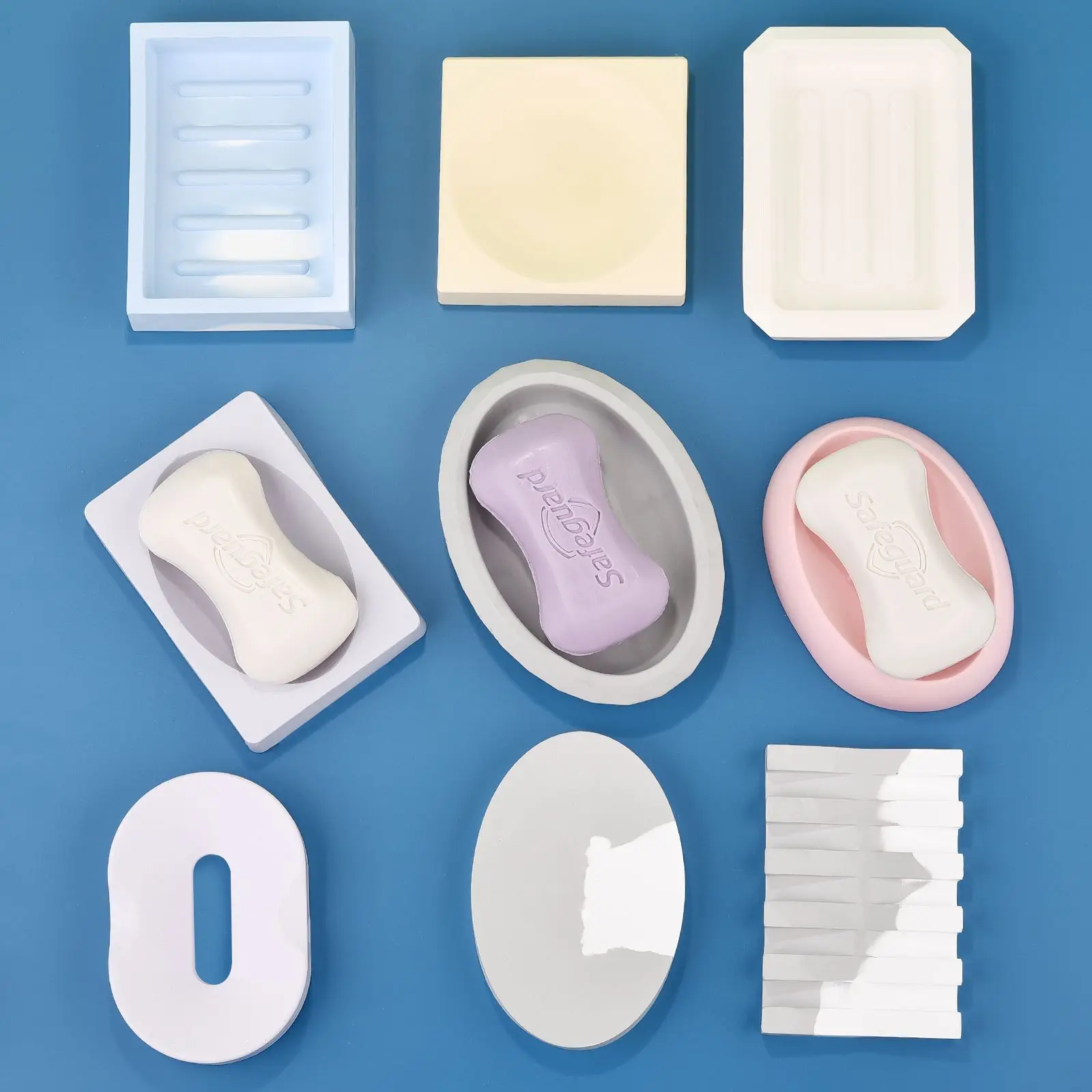 

Держатель для мыла ручной работы, силиконовые формы, овальный лоток для хранения мыла, квадратная тарелка для мыла, форма для эпоксидной смолы, форма для цементной штукатурки «сделай сам»