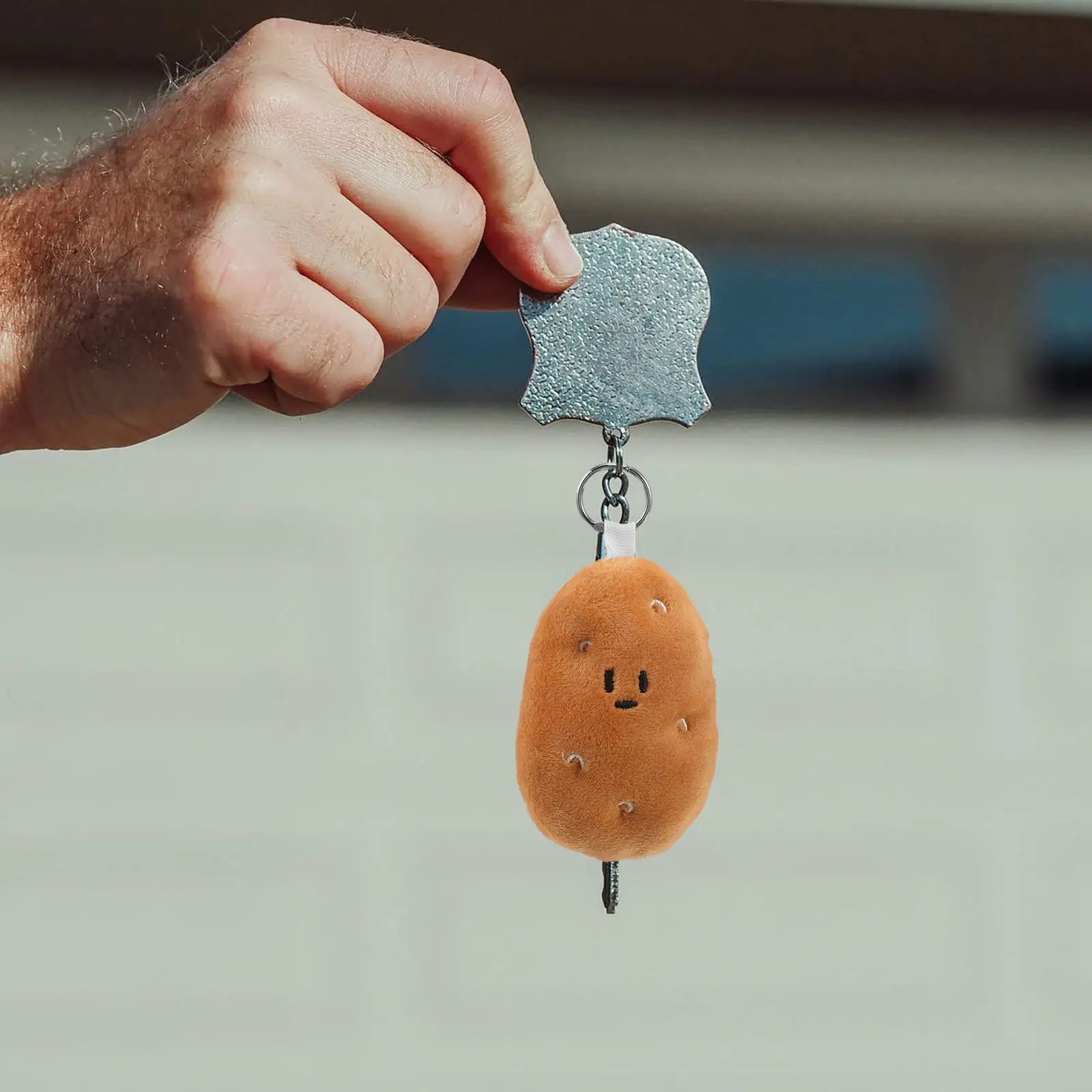 

2Pcs Cute Potato Keychain Pendant Soft Bag Car Decoration Stuffed Animal Mini Charm Purse Ornament for Kids Adults