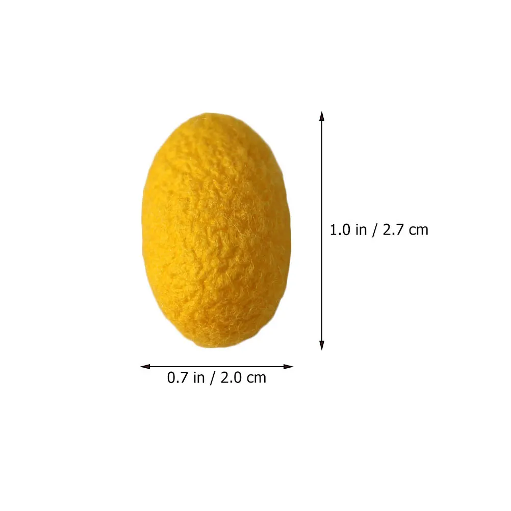 50 Stuks Natuurlijke Zijderups Ballen Biologische Gezichtsreiniging Geel Make-Up Remover Gezichtsverzorging Peeling Mee-eter Verwijderen Zijde