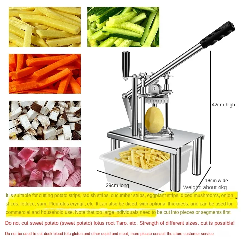 Strip cutter Commercial potato chips Machine Household cucumber radish strips