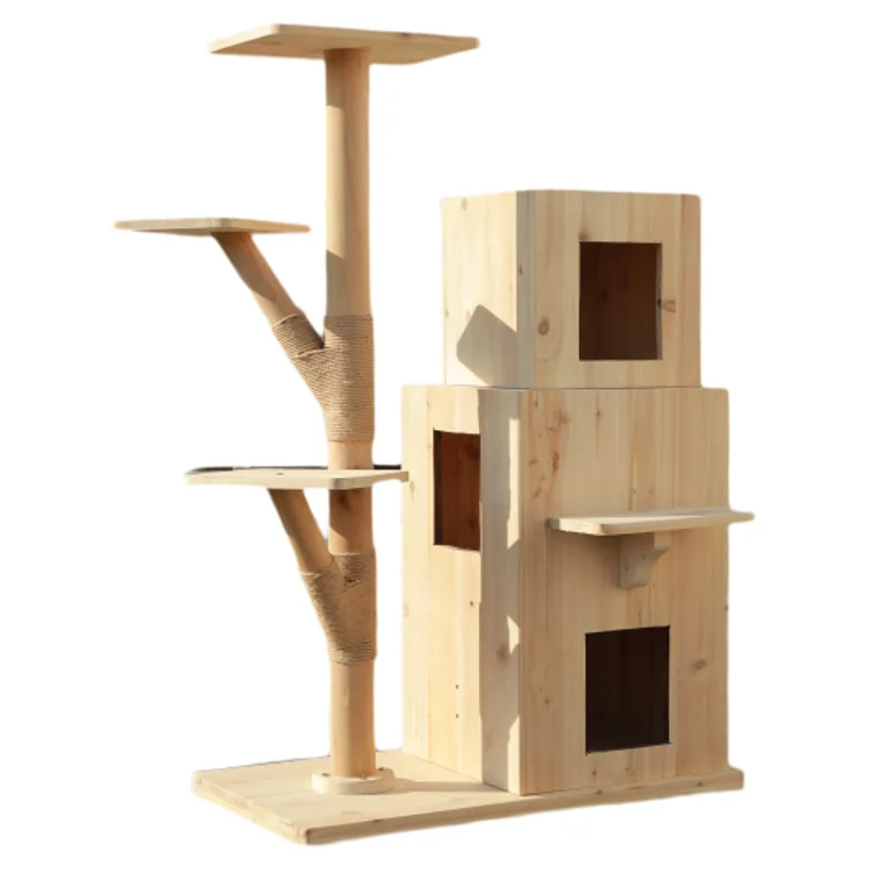 Outdoor semi-enclosed double-layer kitten cat  Delivery room Winter  sleeping nest Winter warm wooden  house
