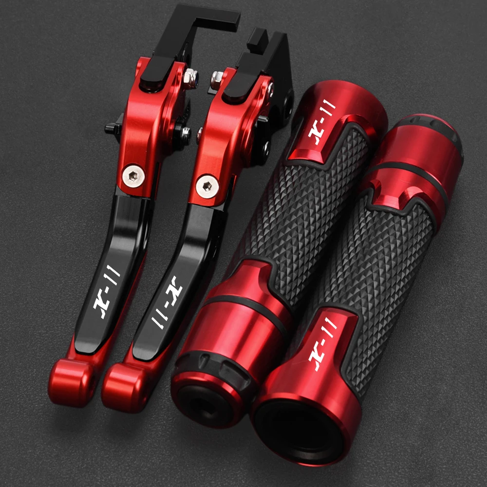 For Honda X11 X 11 X-11 1999 2000 2001 2002 Motorcycle Aluminum Folding Adjustable Handles Brake Clutch Levers Handlebar grips