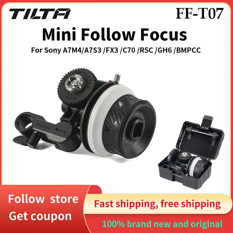 

TILTA FF-T07 Mini Follow Focus 2.0 Zoom Wireless Lens Control System for DSLR Sony A7M4 A7S3 FX3 C70 R5C GH6 BMPCC