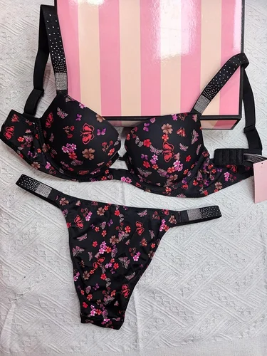 Conjunto de sujetador Sexy con diamantes de imitación para mujer, Bralette, ropa interior para niña, sujetador, Tanga a la moda, sujetadores, lencería, conjuntos de bragas