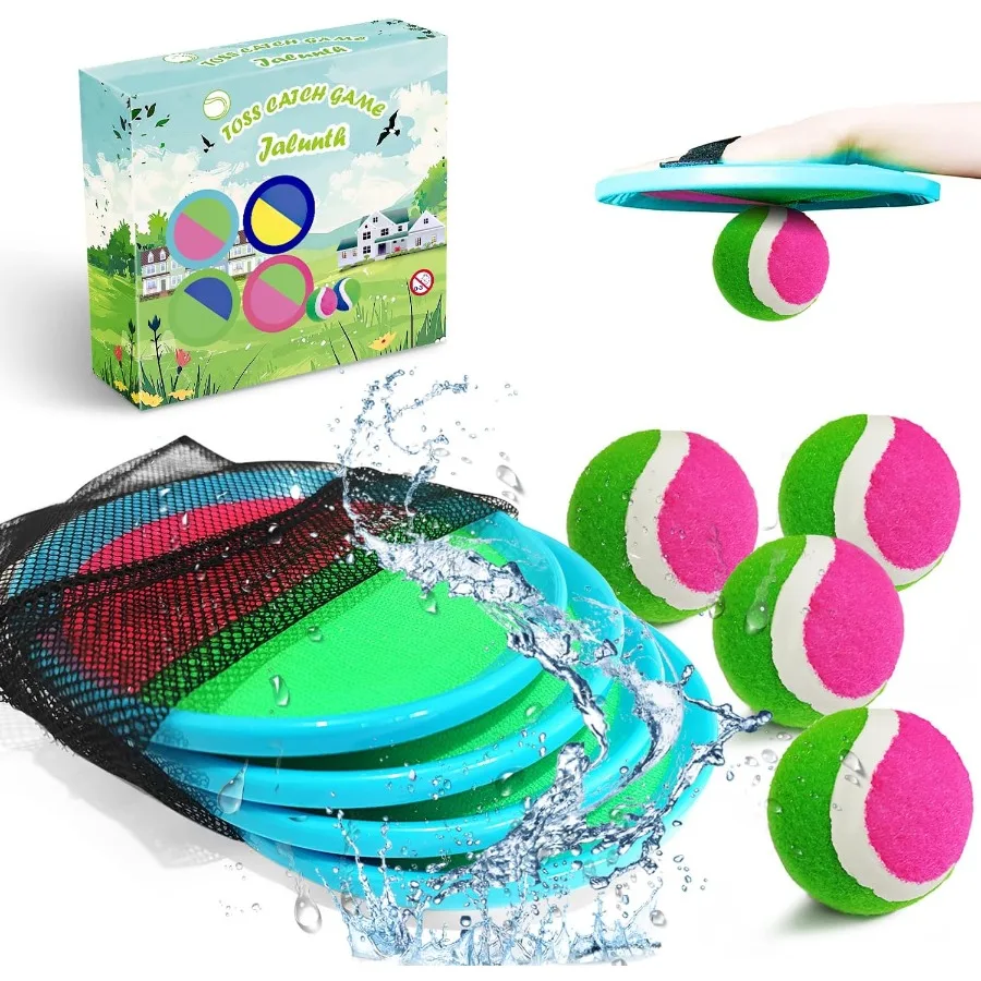 Ensemble de capture de balle, jeux de lancer de palette, jouets de plage, arrière-cour, jeux de plein air, ensemble collant, âge 3 4 5 6 7 8 9 10 11 12 ans
