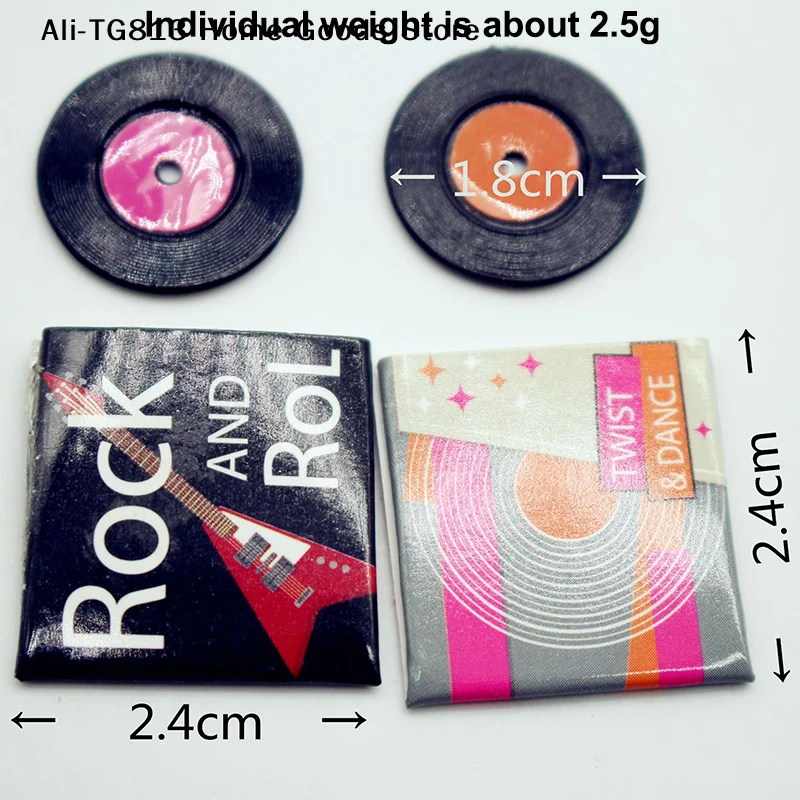 

[TG813]1Set Dollhouse Mini CD Disc Record Set Bedroom Living Room Miniature Scene Model Toys Doll House Accessories