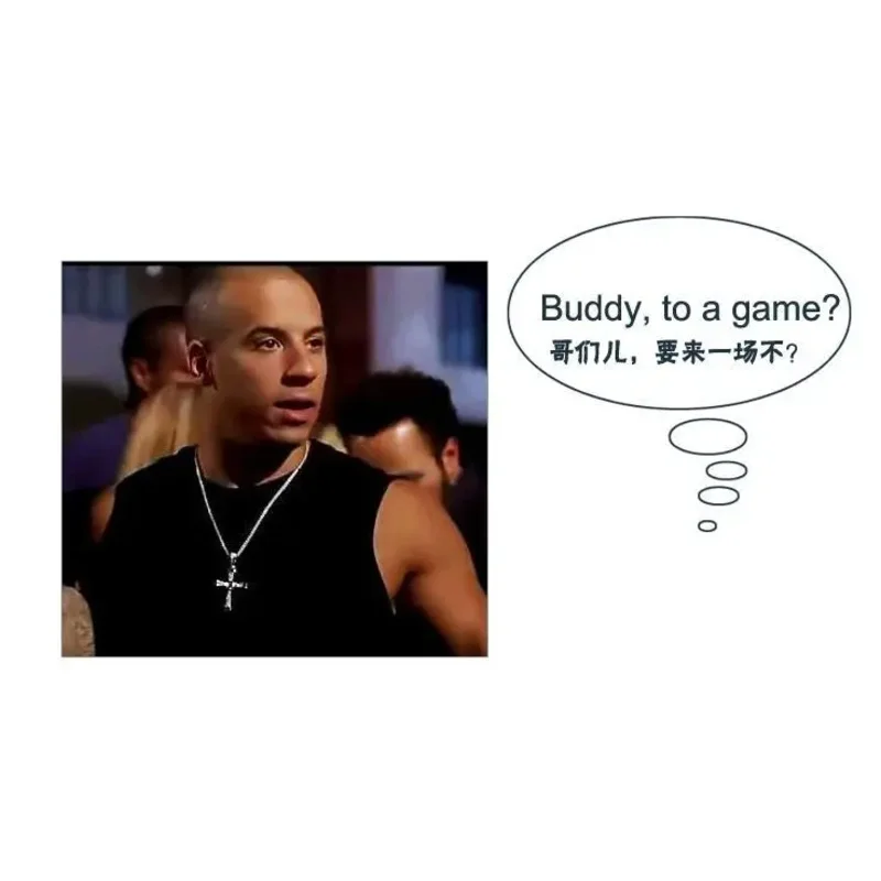 Venta al por mayor, collar para hombre, collar con colgante de cruz de Vin Dominic Toretto, joyería de acero de titanio, regalo para hombre, venta al por mayor