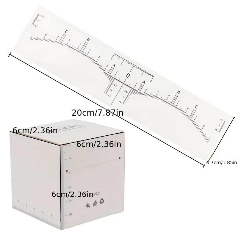 Professional Soft Flexible Eyebrow Ruler and Measuring Tool for Microblading, Embroidery, Shaping, Positioning and Design