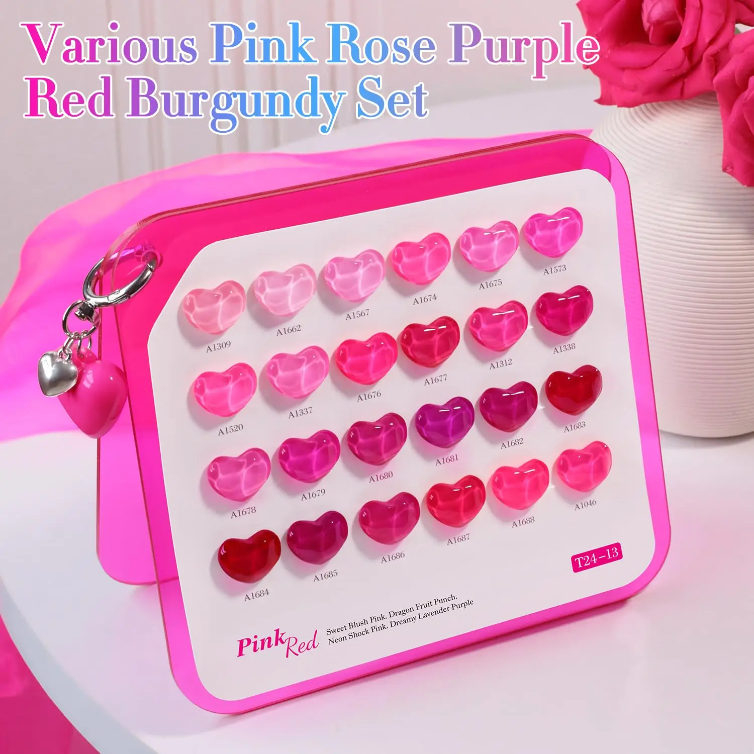 

28 Pcs 0.5oz DIY Gel Nail Polish Set, Soak Off Bright Color Manicure Salon Kit for Women