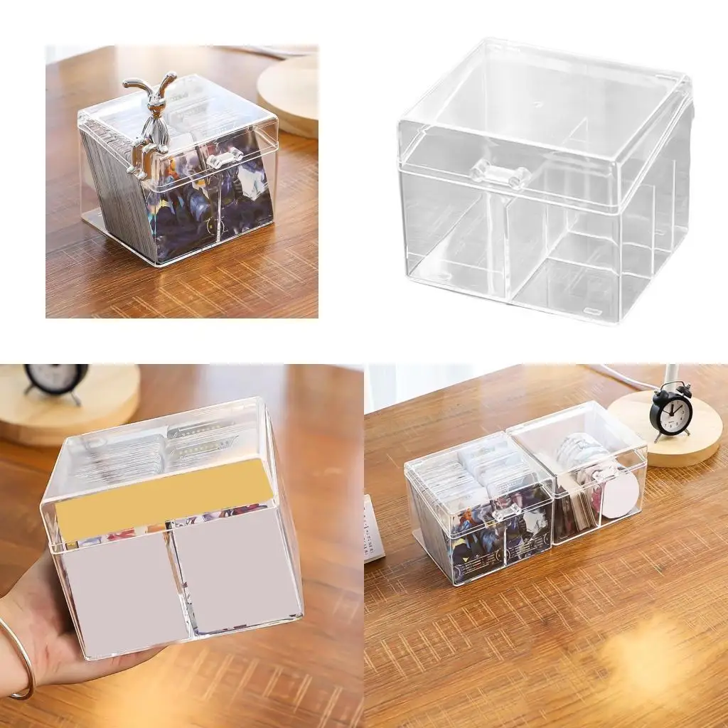 

54DA MultiFunctional Acrylic Card Organizing Holder Secure Store Game Cards IDs Credit Card In Dust Prevent Environment