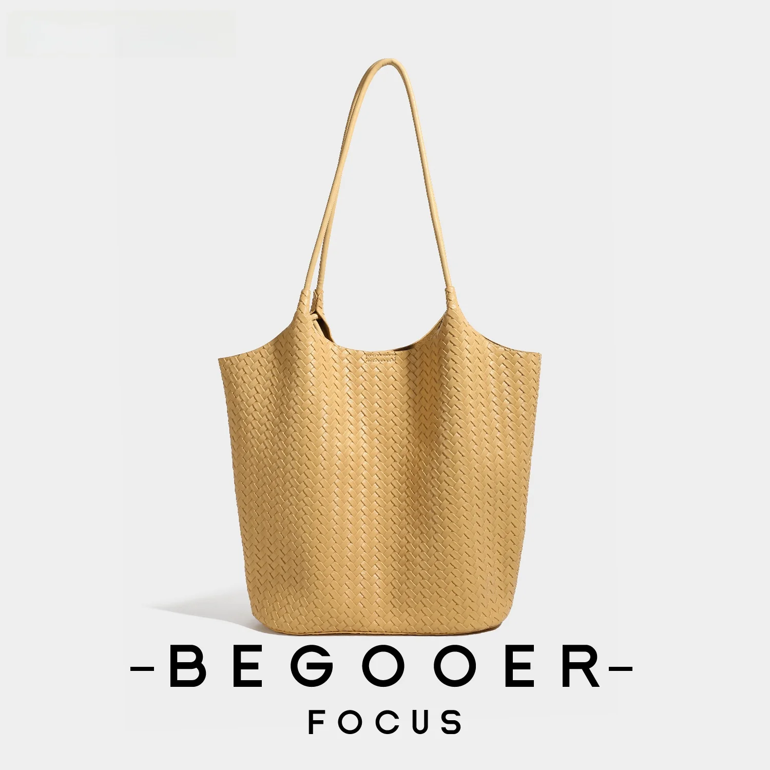 

Begooer Fashion Twisted Texture Maternite Tote Bag Women's New Simple Large Capacity Commuting Single Shoulder Bag