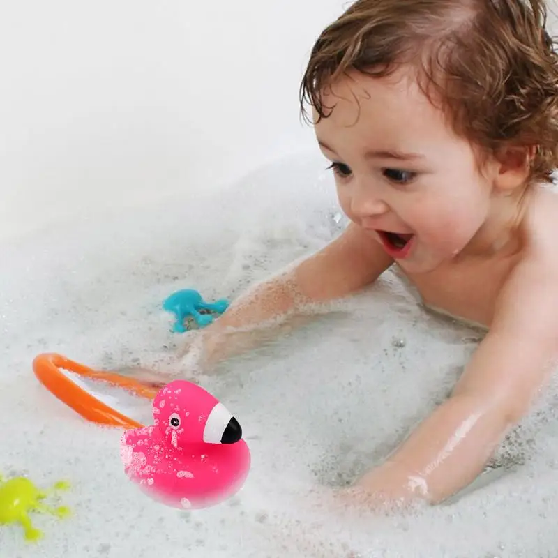 

Pink Flamingo Duck Bath Toys Lightweight Tiny Ducks Safe Flamingo Figurines Bath Toys For Parties Birthdays Christmas Baby