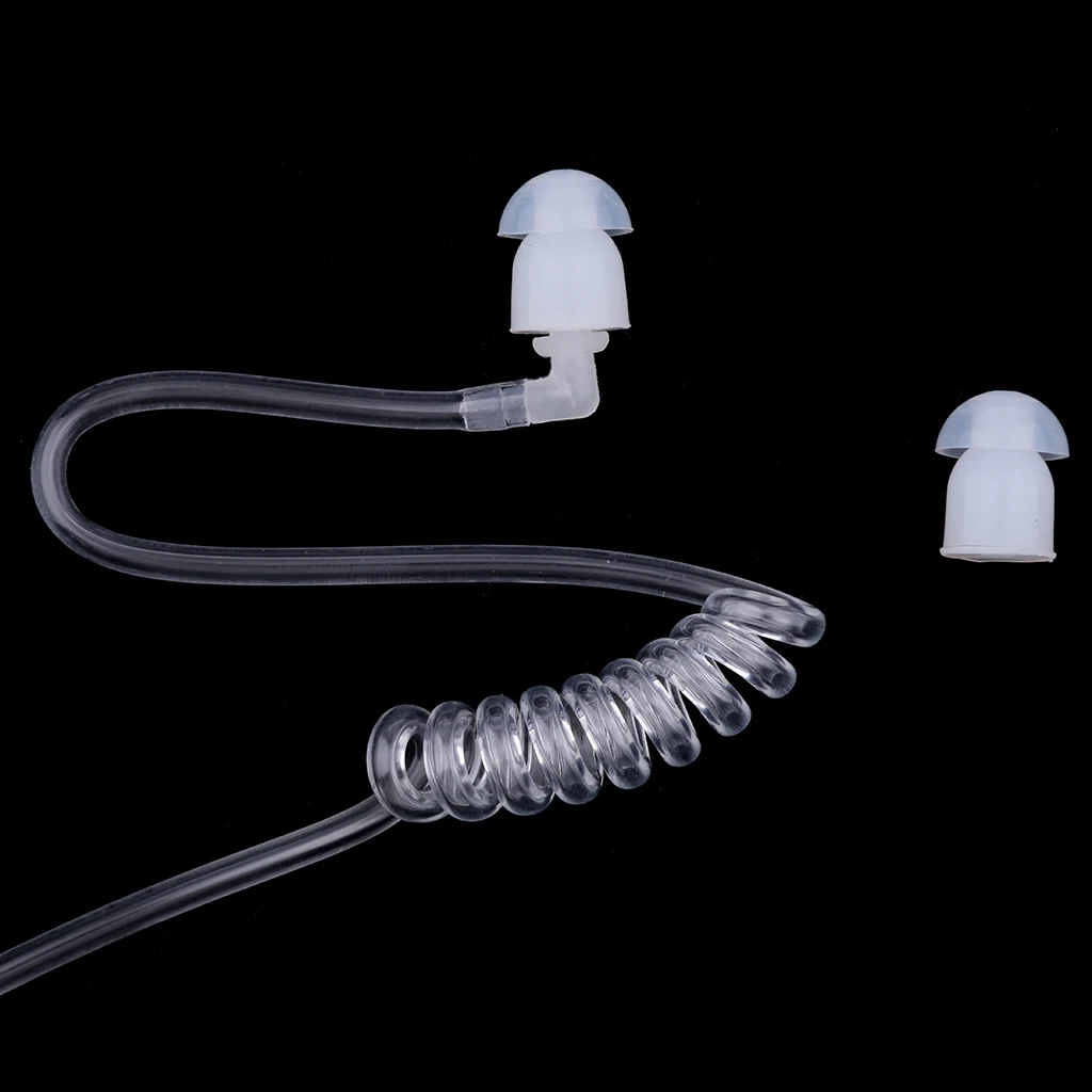 Two Way Radio Earpiece Acoustic Tube Clear Sound Wired Headphones for Security and Warehouse
