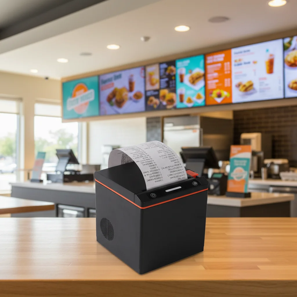 ATV&UTVHSPOS New OEM 80MM Thermal Receipt POS Printer 300mm/s Fast Speed Desktop Printer USB LAN for Stores