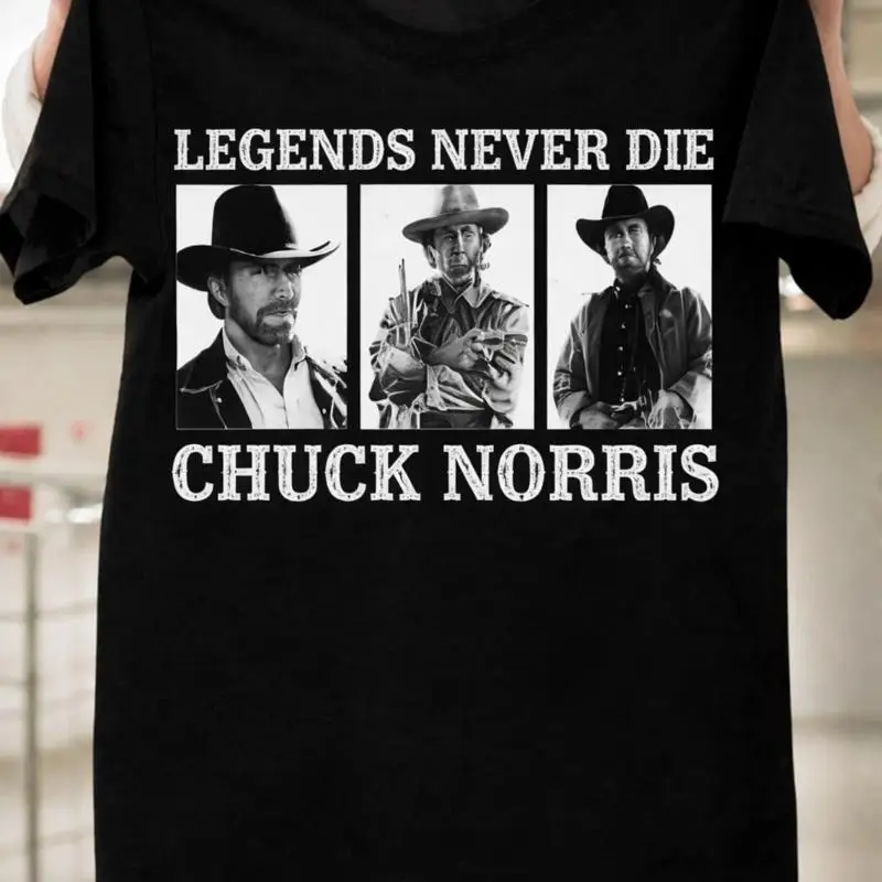 Chuck Norris Legends Never Die Western T-Shirt