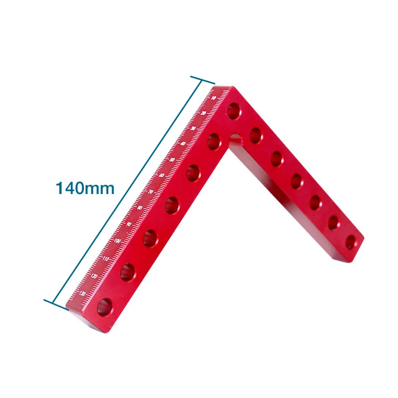 Woodworking Straight Angle Ruler 14x14cm 90 Degree Positioning Block Woodworking Straight Angle Clamp Tools Aluminum Alloy