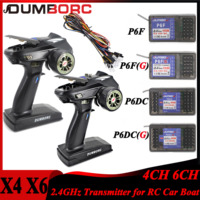 DUMBORC X6 X4 6CH 4CH 6 Channel 2.4GHz Remote Control P6FG X6DCG Gyro Receiver Transmitter for 1/10 1/8 RC Car Boat Axial SCX10