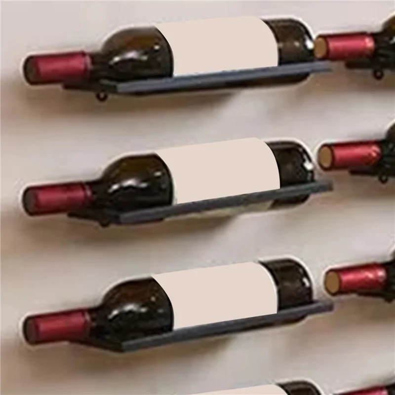 

Best Of 2025-Wine Holder Wall Mounted Metal Hanging Wine Display Holder Wine Glass Shelf Floating Bar Shelves Rustic Wine Glass