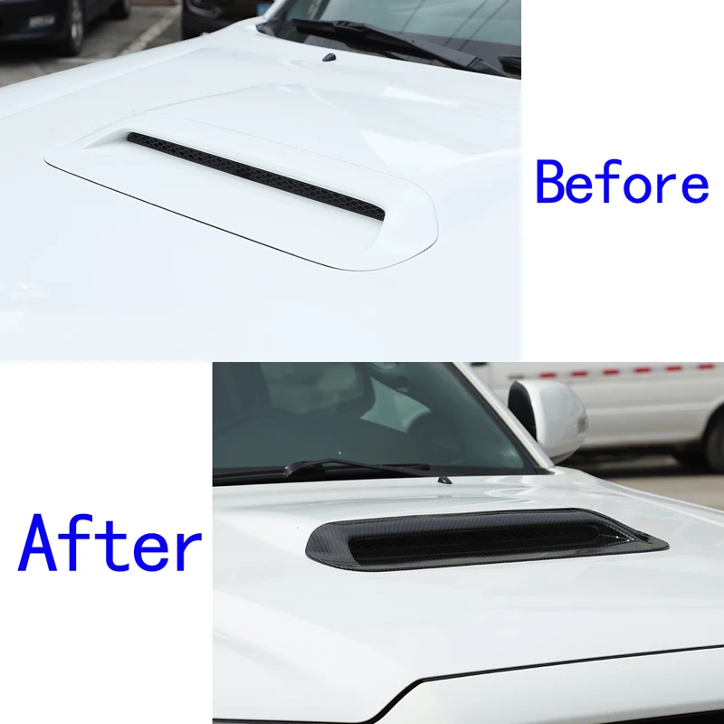 For 2013-2015 Toyota Tacoma ABS Hood Air Outlet Frame Hood Scoop Body Kit Trim Cover Decoration Sticker Accessories