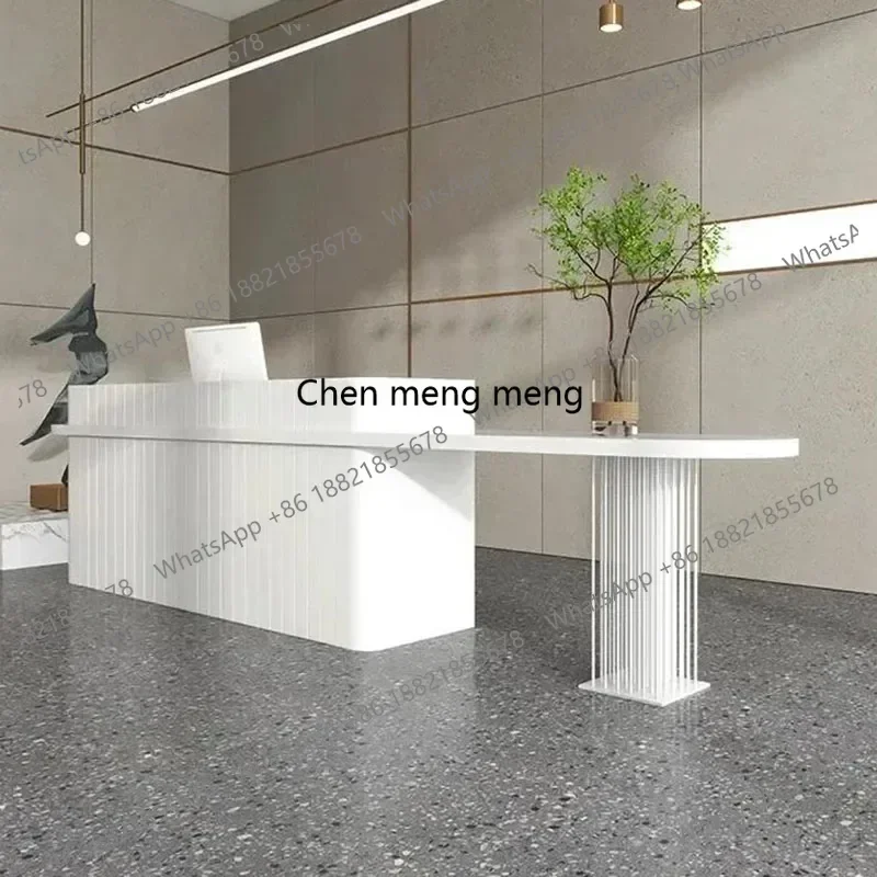AB03   Organizers Bank Reception Desks Office Table Lectern Simple Desk Home Cheap Acrylic Designer Podium Mostrador Salon Furni