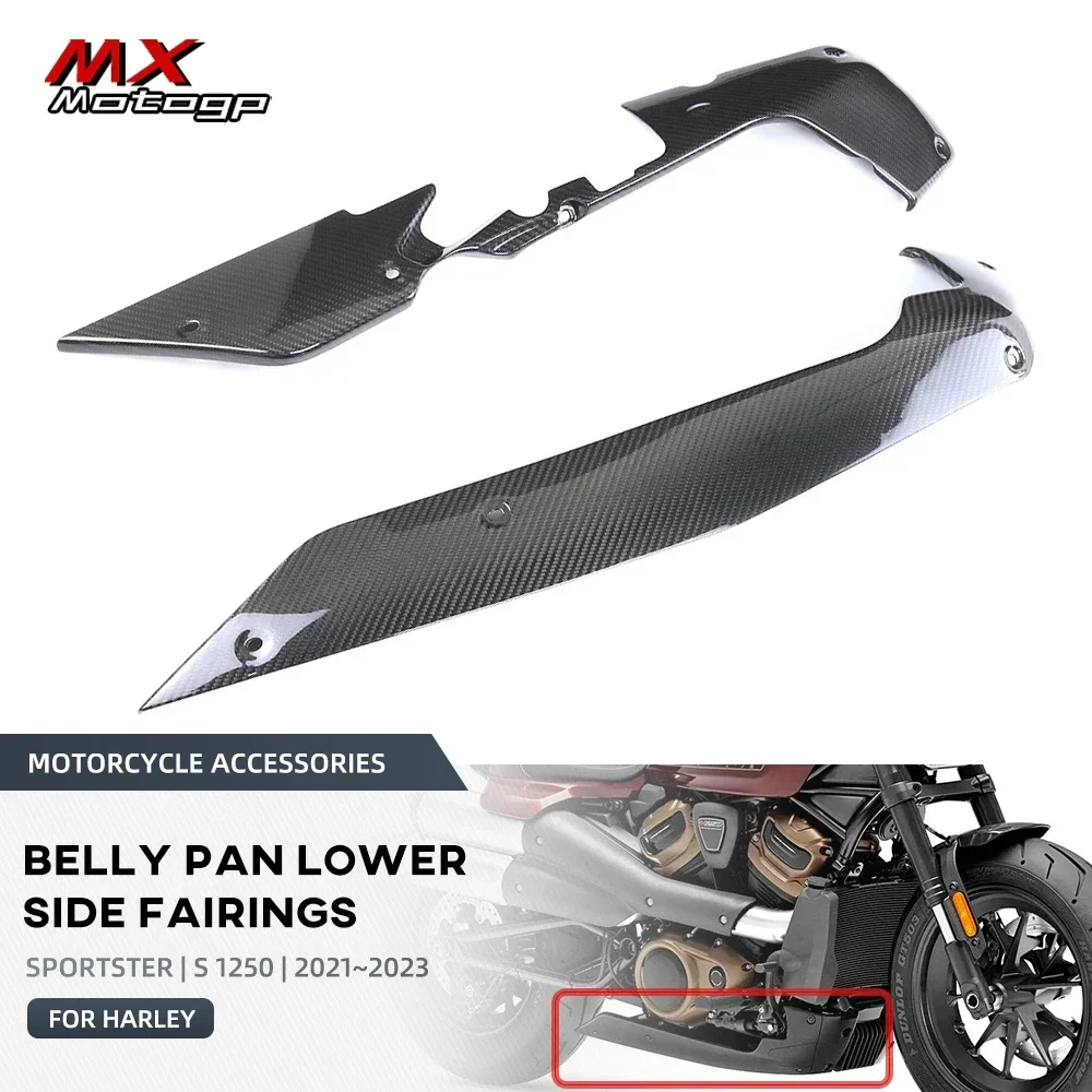 

Motorcycle Belly Pan Lower Engine Spoiler Fairing Guards Cover Carbon Fiber For Harley Sportster S 1250 RH 1250S 2021 2022 2023